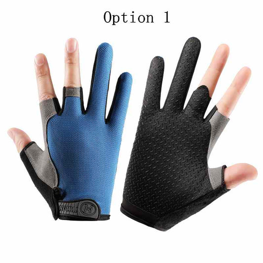 2 pairs Thin sun protection gloves with three fingers exposed