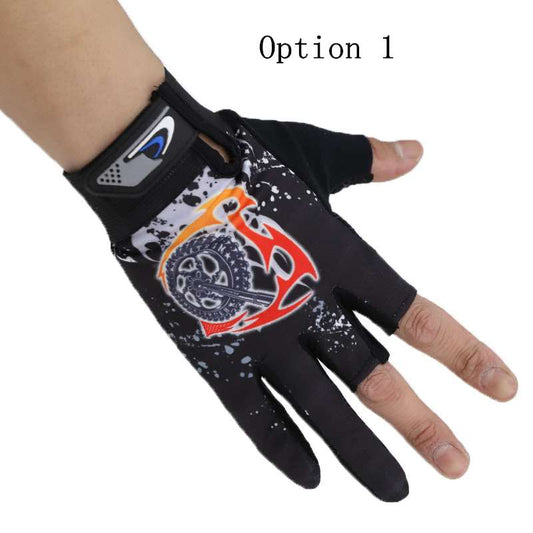 2 pairs Spring and summer gloves with three fingers exposed