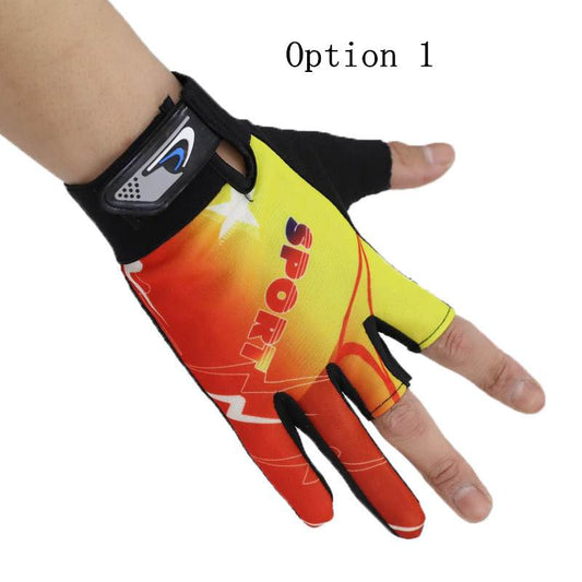2 pairs Spring and summer breathable gloves with three fingers exposed