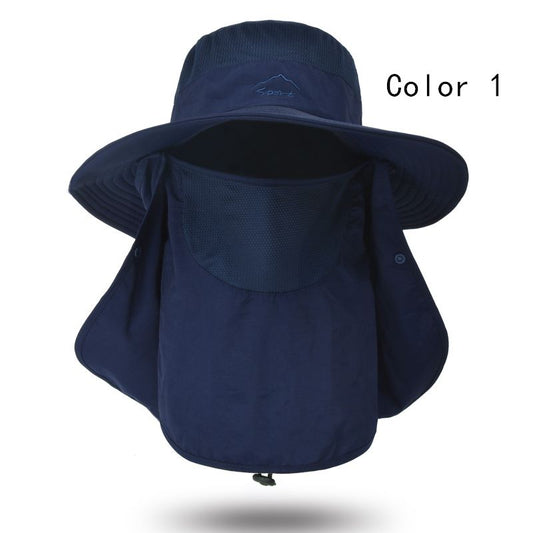 2 pcs Sun protection breathable fishing face hat