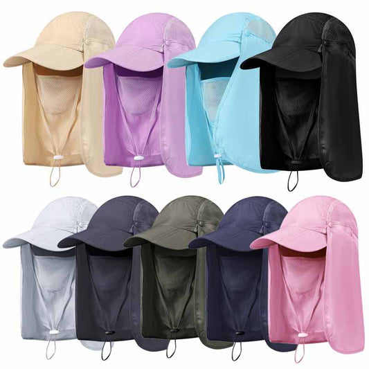 2 pcs Outdoor sun protection breathable foldable hat