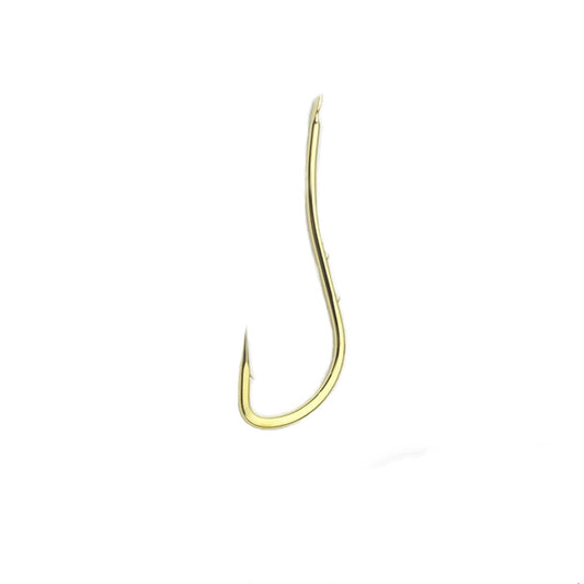 100pcs Double Back Barbed Bulk Barbed Long Handled golden Fish Hook
