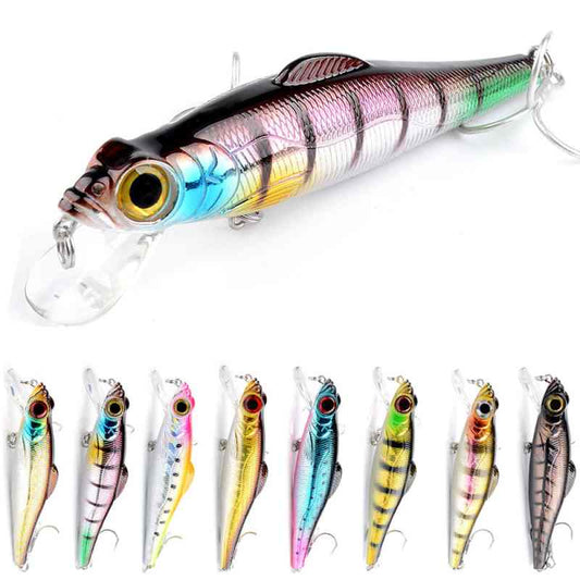 2pc 17g 11.5cm floating electroplated minnow lure suitable for salty and fresh water