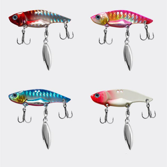 2pc 12g/16g metal vibrating blade fishing lure with spinner