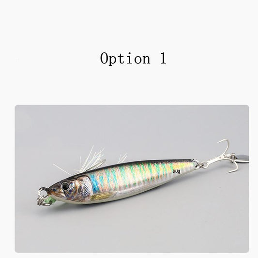 2pcs 80g metal Jig lures with spinner