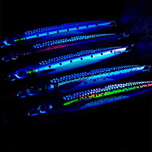 2pc 40/60/80/100/120/150/200 luminous metal fishing lures